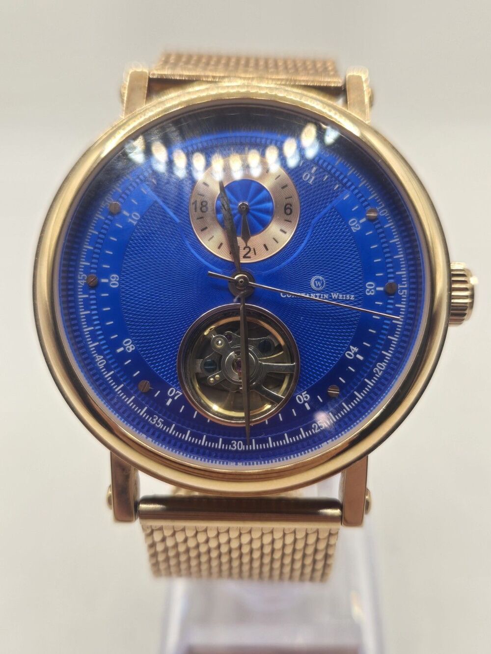 Constantine Weisz 42mm Rose Gold Plated Open Heart Automatic Watch. #166/400